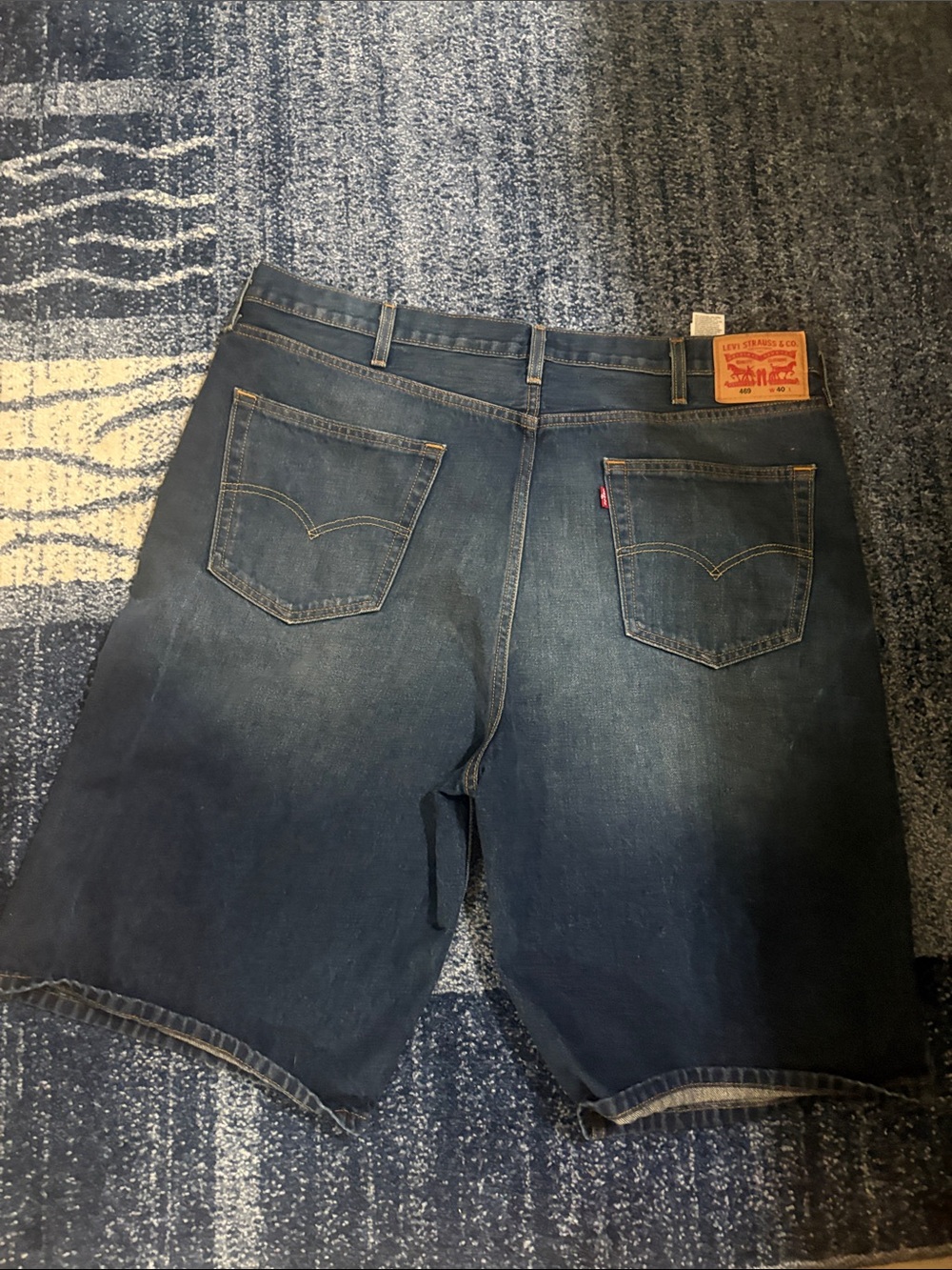 Levi's Men's Blue Denim Cutoff Shorts